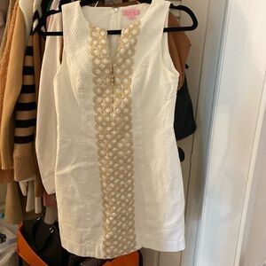 White and gold Lilly Pulitzer dress